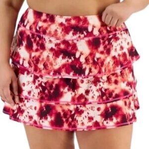 ID IDEOLOGY Tie Dye Active Skort Pink Shock NWT